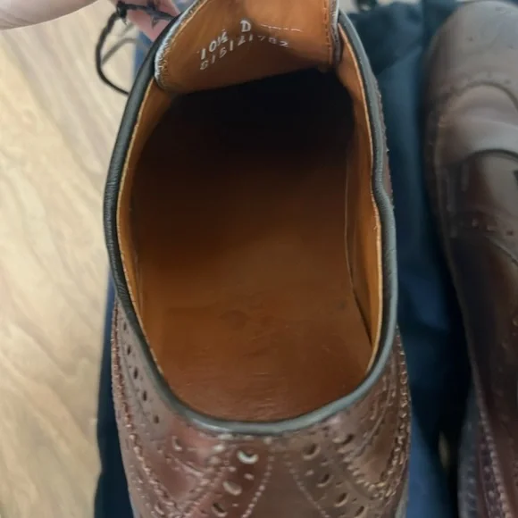 Ralph Lauren Sanderson Dark Brown Burnished Calf - men’s 10.5 - Picture 5 of 9